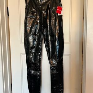 Spanx Faux Patent Leather Leggings - never worn- size medium. New with tags.